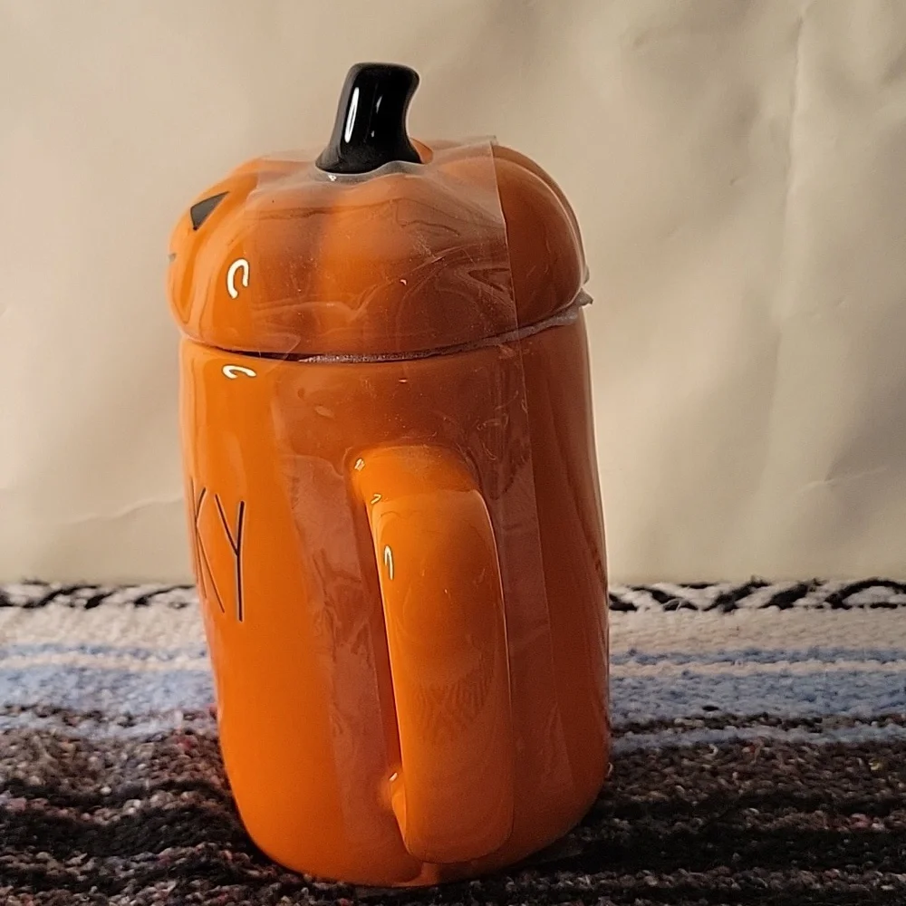 🎃 Rae Dunn Spooky Pumpkin Halloween Mug & Topper